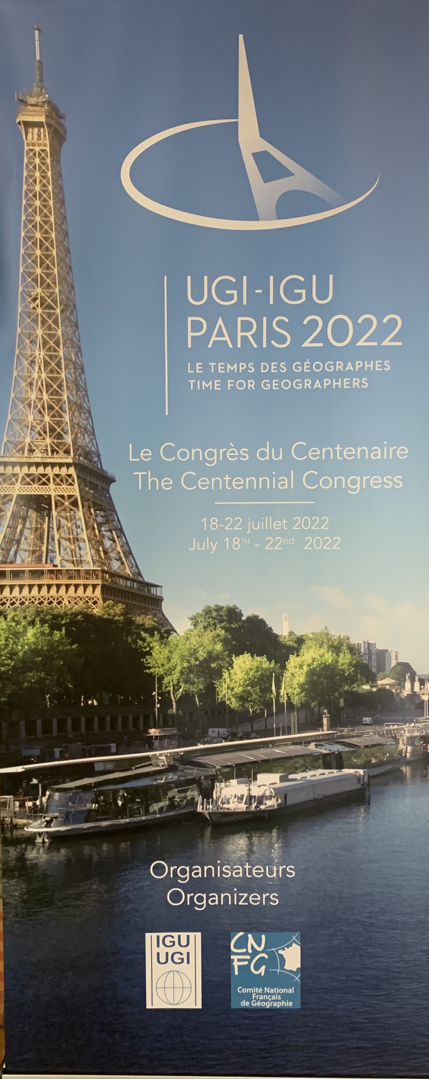 CONGRESO UGI-IGU Le temps des géographes.Le congrès du centenaire. Paris (Francia)